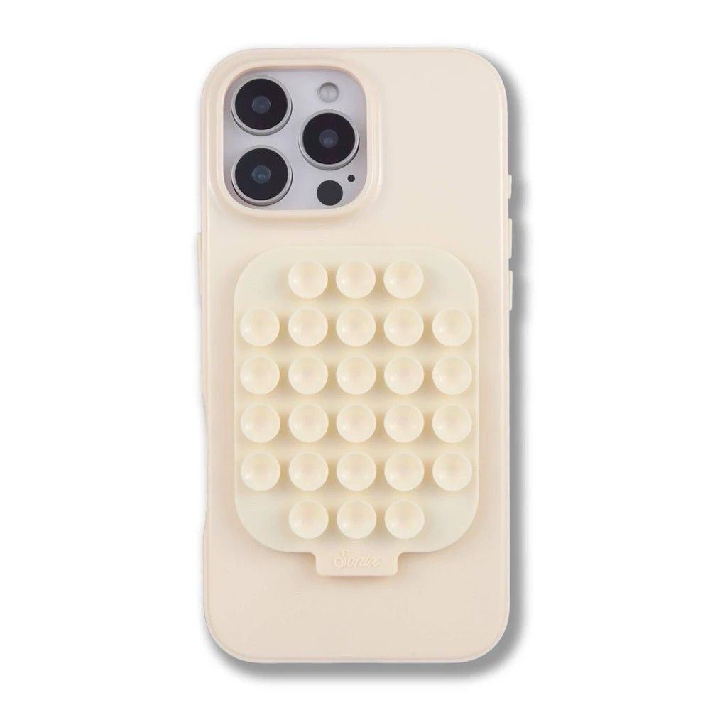Sonix iPhone 16 Pro Max Suction Case w/ MagSafe Linen TPU Solid Pattern NEW